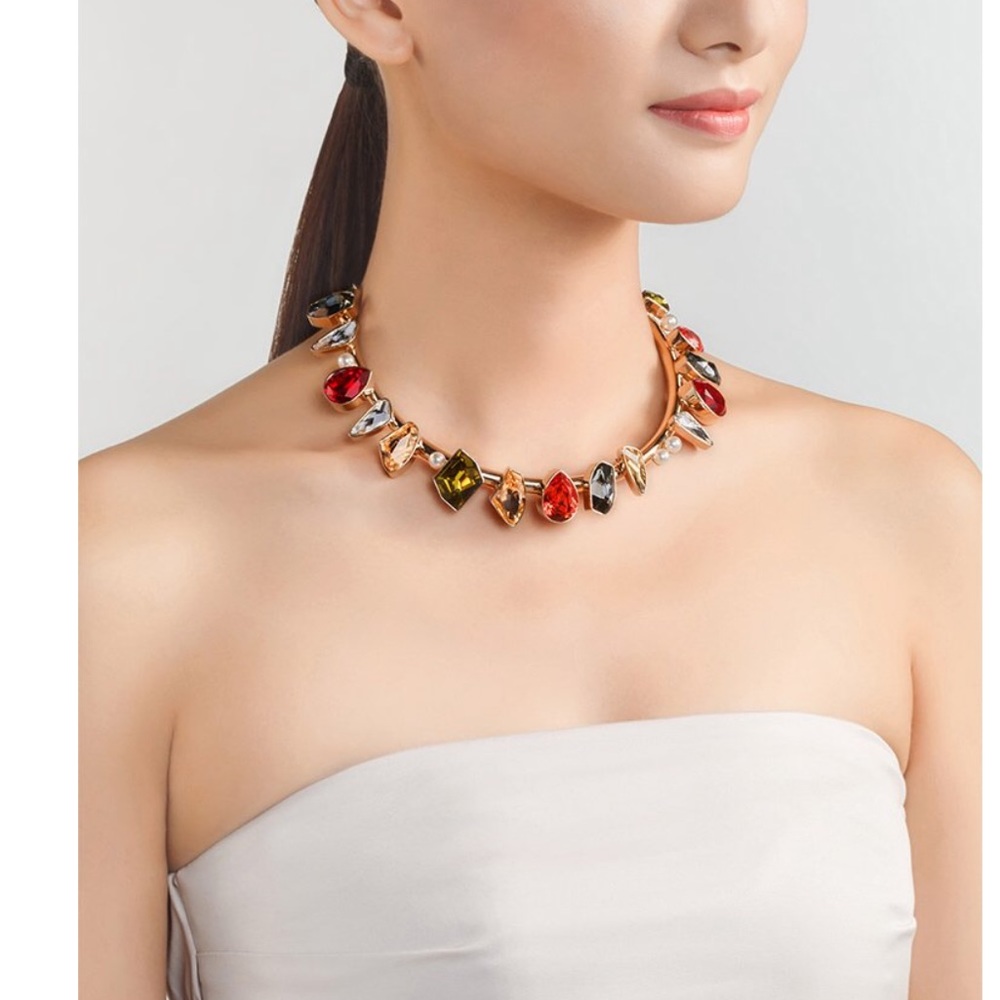 NIB! Atelier Swarovski Mosaic multi-color necklace